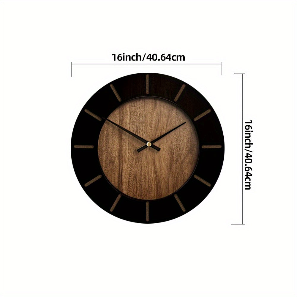 TimberMuse Hodiny Dřevěné Nástěnné Hodiny pro Tichou Domácí Výzdobu