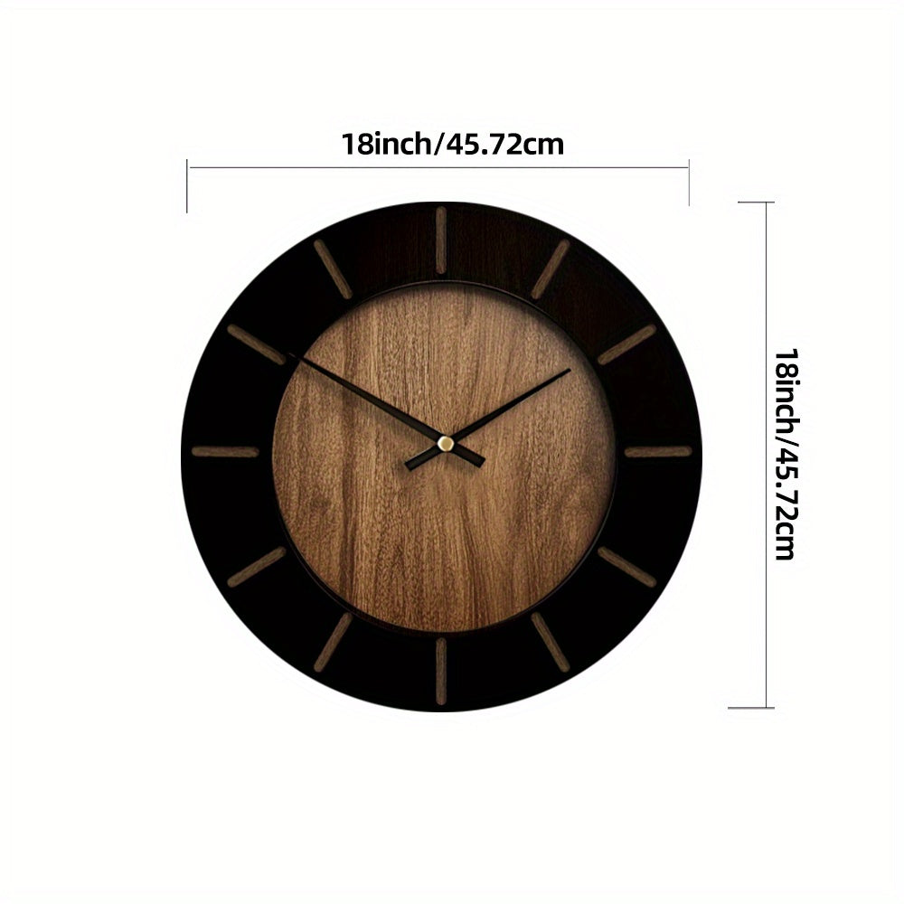 TimberMuse Hodiny Dřevěné Nástěnné Hodiny pro Tichou Domácí Výzdobu