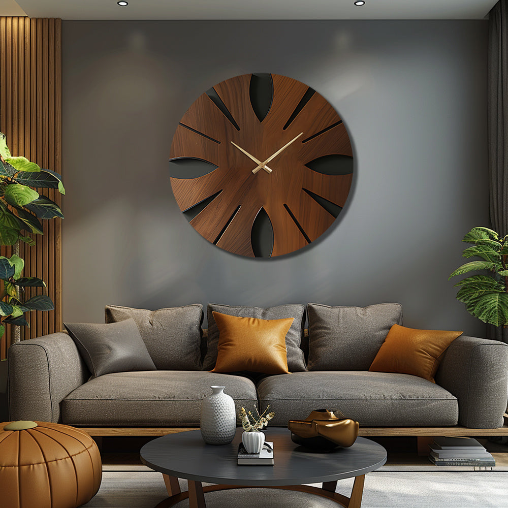 Timberhour vintage MDF hodiny s tichým chodem pro domácí dekoraci