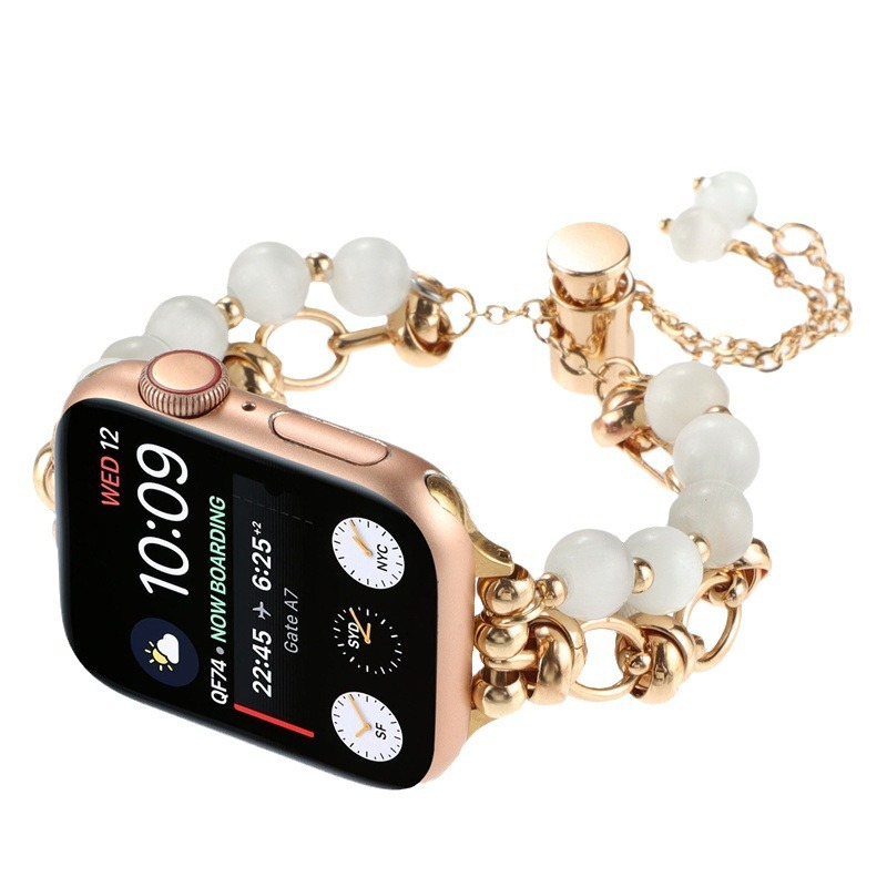 سوار أوراورا بيرل كريستال لينك لساعة آبل