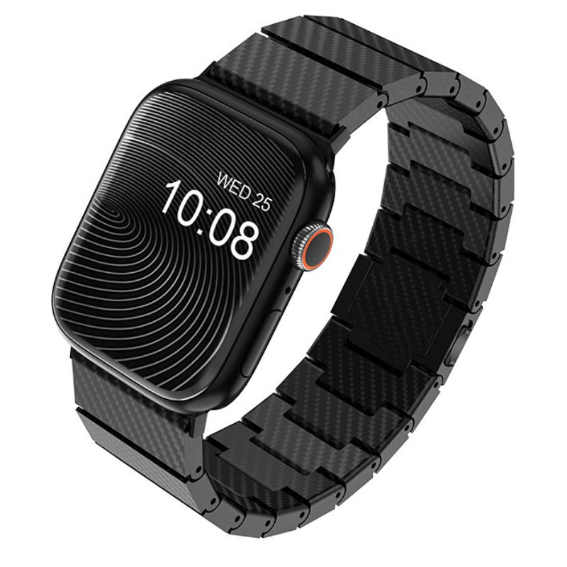 Curea din fibră de carbon AeroWeave cu acoperire din aramid pentru Apple Watch