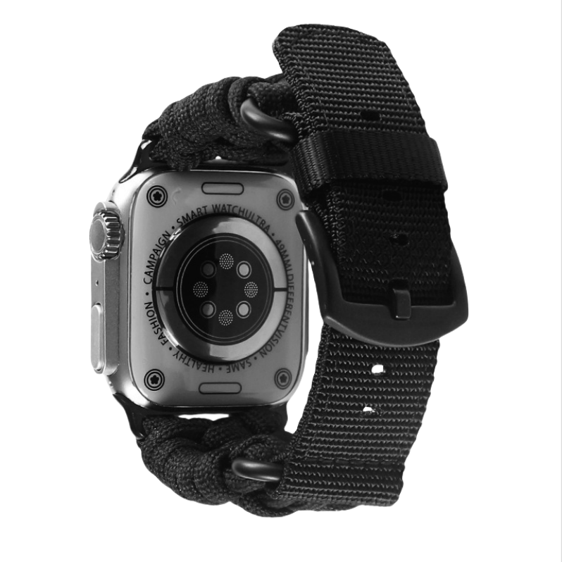 Bracelet tissé en nylon TrailGuard Outdoor Deluxe pour Apple Watch