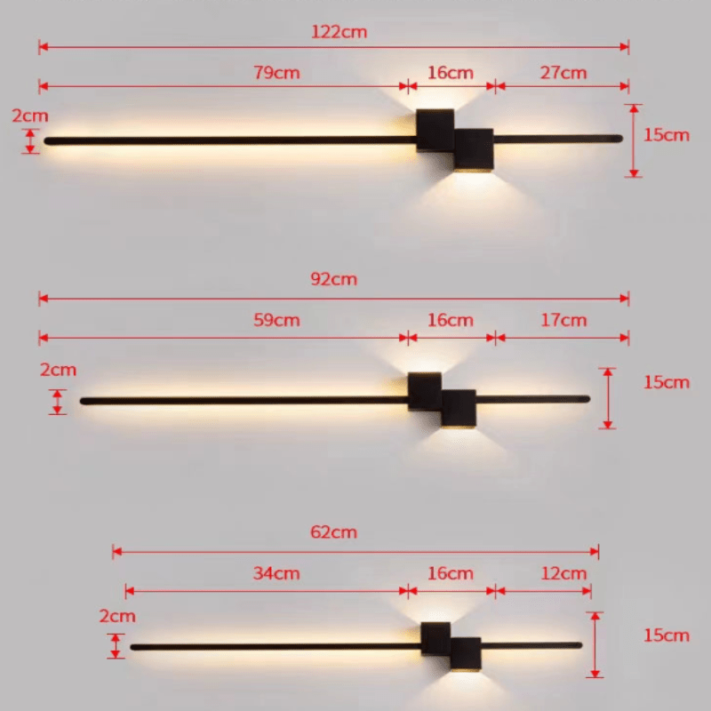 LumaStripe Linear LED Wall Fixture For Modern Living Rooms And Hallways