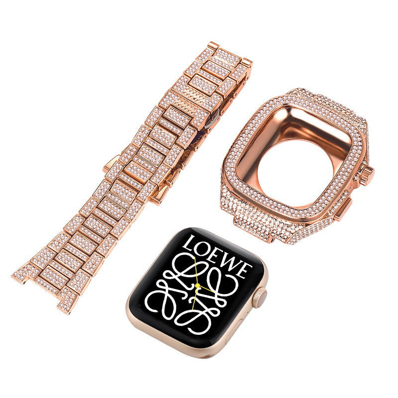 NovaLux rostfritt stållänk för Apple Watch 44/45 mm