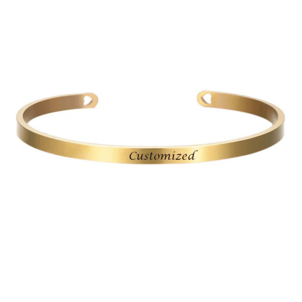 Bracciale in Acciaio Inossidabile Inciso AureaLink Stile Personalizzato per Donna
