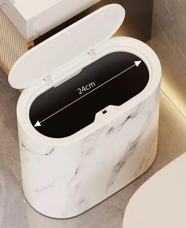 Nordic Marble Design Trash Can