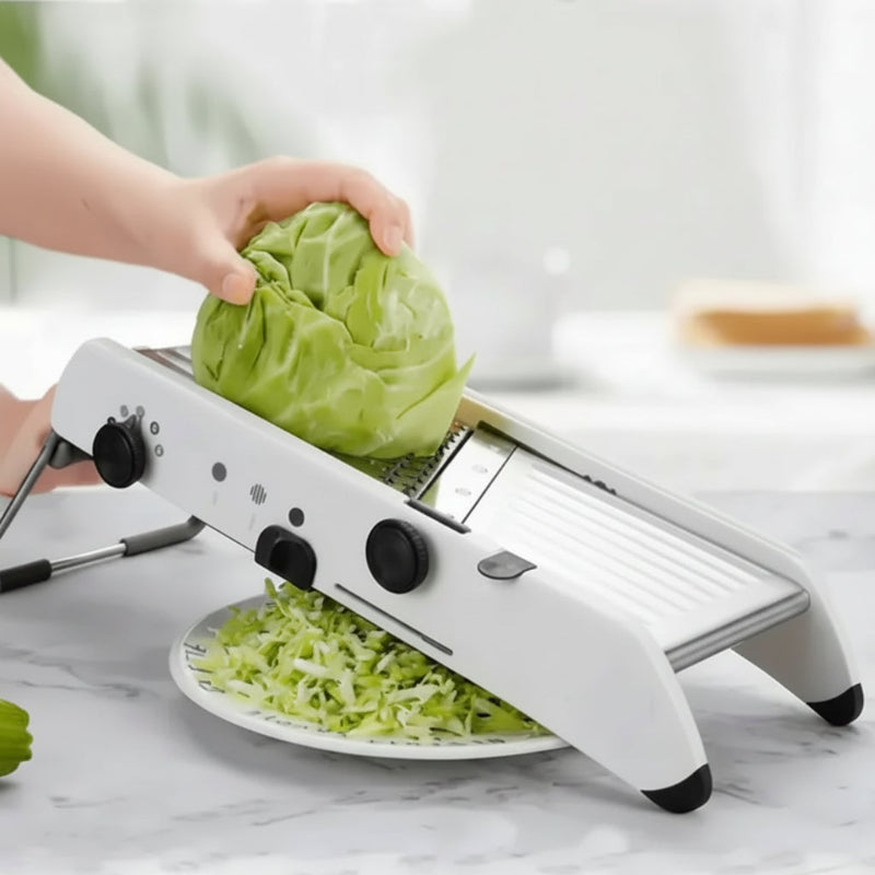 Kitchenwise 18-in-1 verstellbarer Mandolinenschneider aus Edelstahl