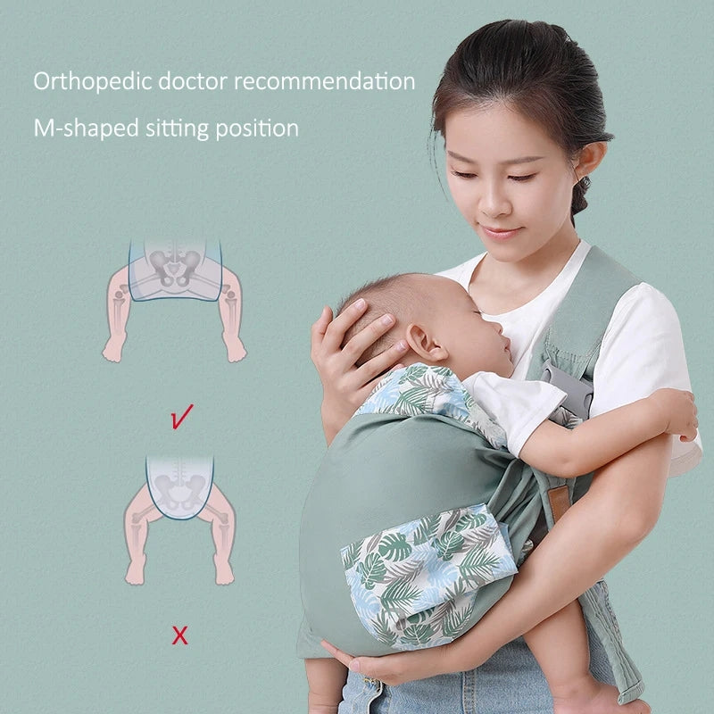 Portabebés transpirable para bebés con soporte para la columna para un transporte cómodo