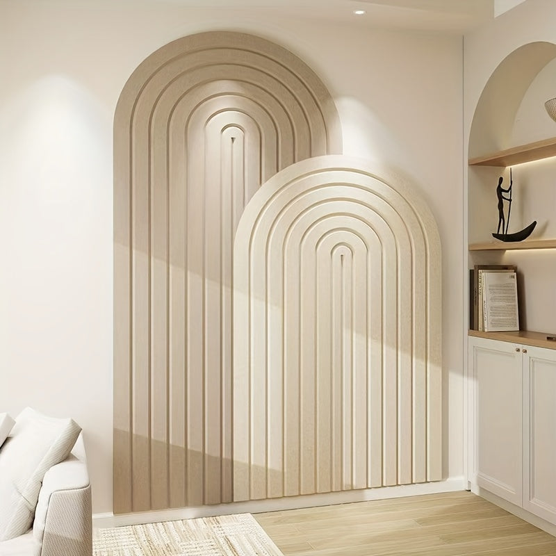 Felt Curve Notice Board With Big Adhesive Backing And Acoustic Stripe Finish
