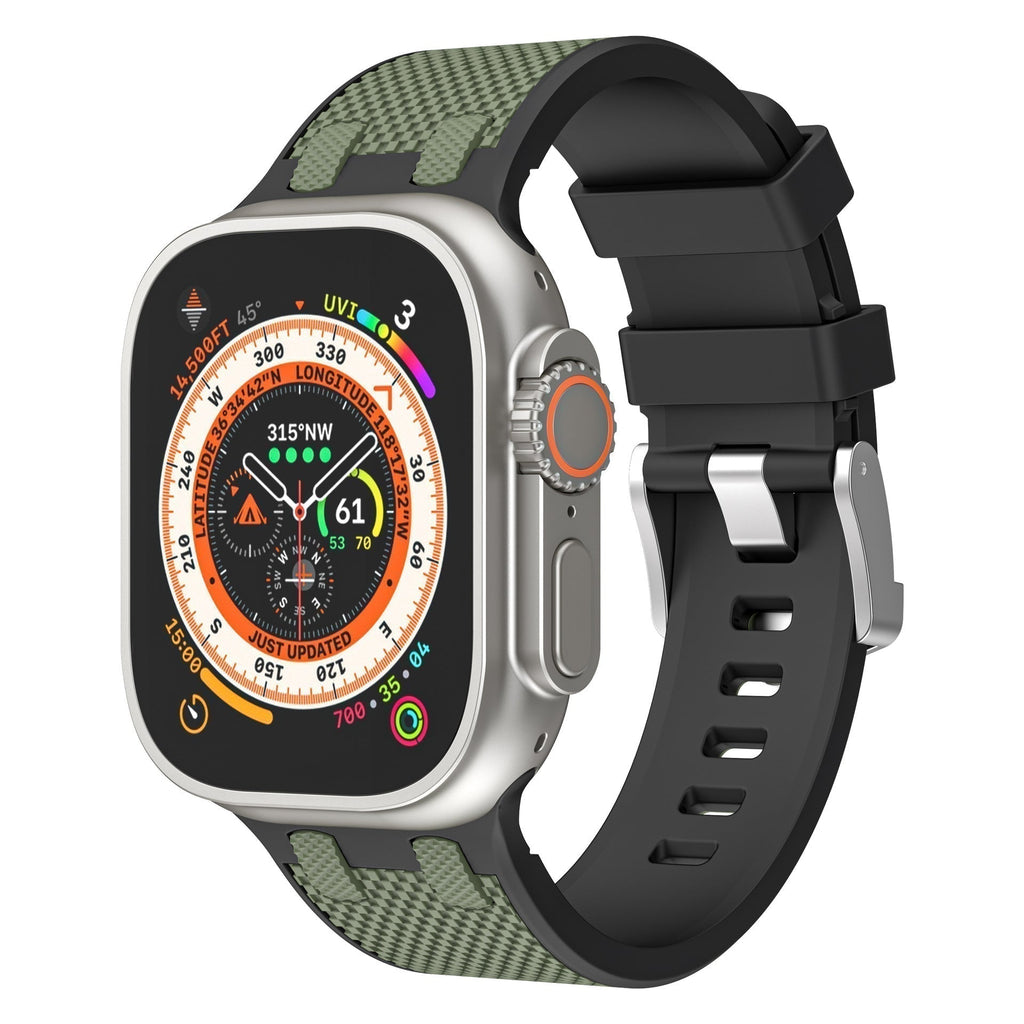 VeloraFlex dvoubarevný silikonový řemínek pro Apple Watch Comfort Fit