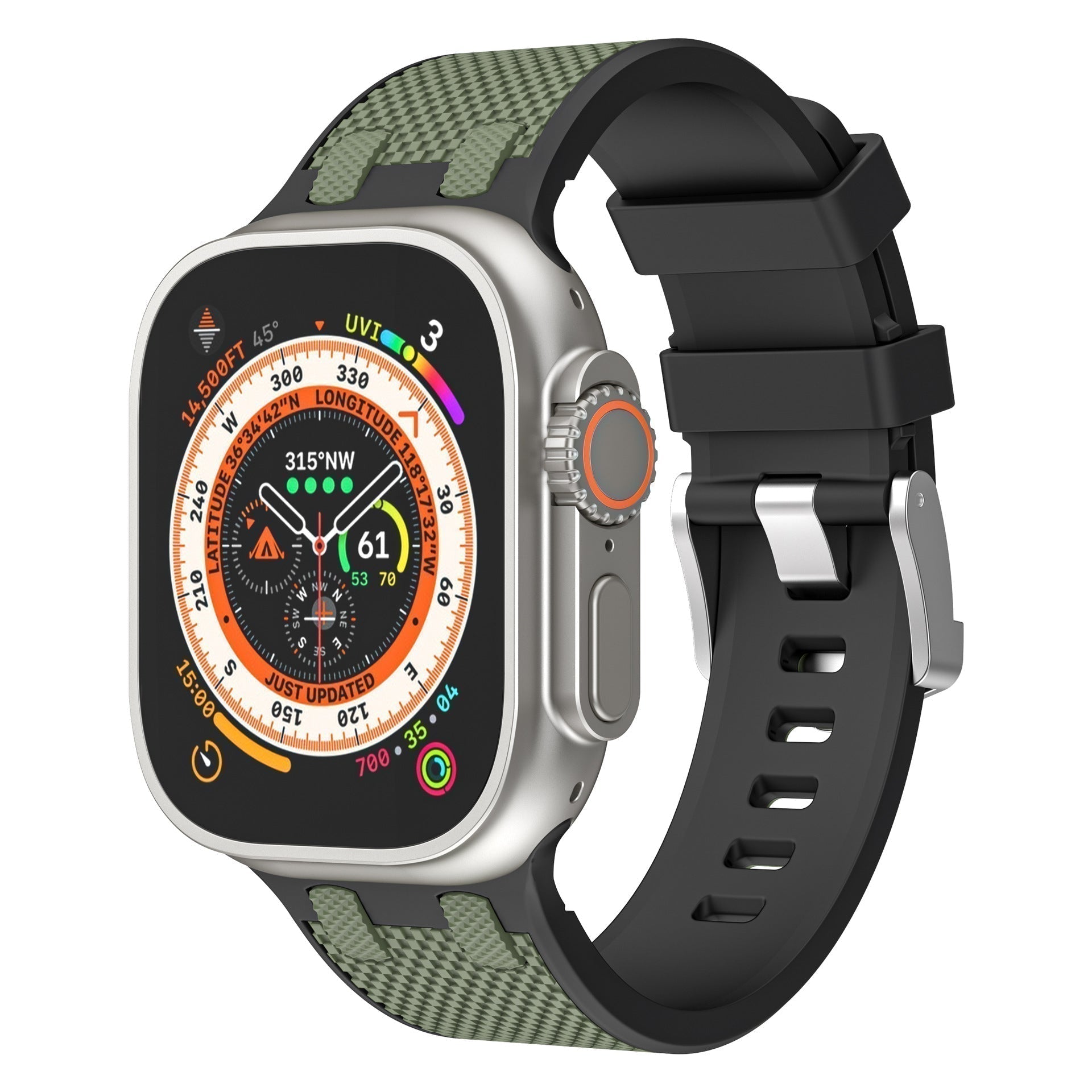 VeloraFlex dvoubarevný silikonový řemínek pro Apple Watch Comfort Fit