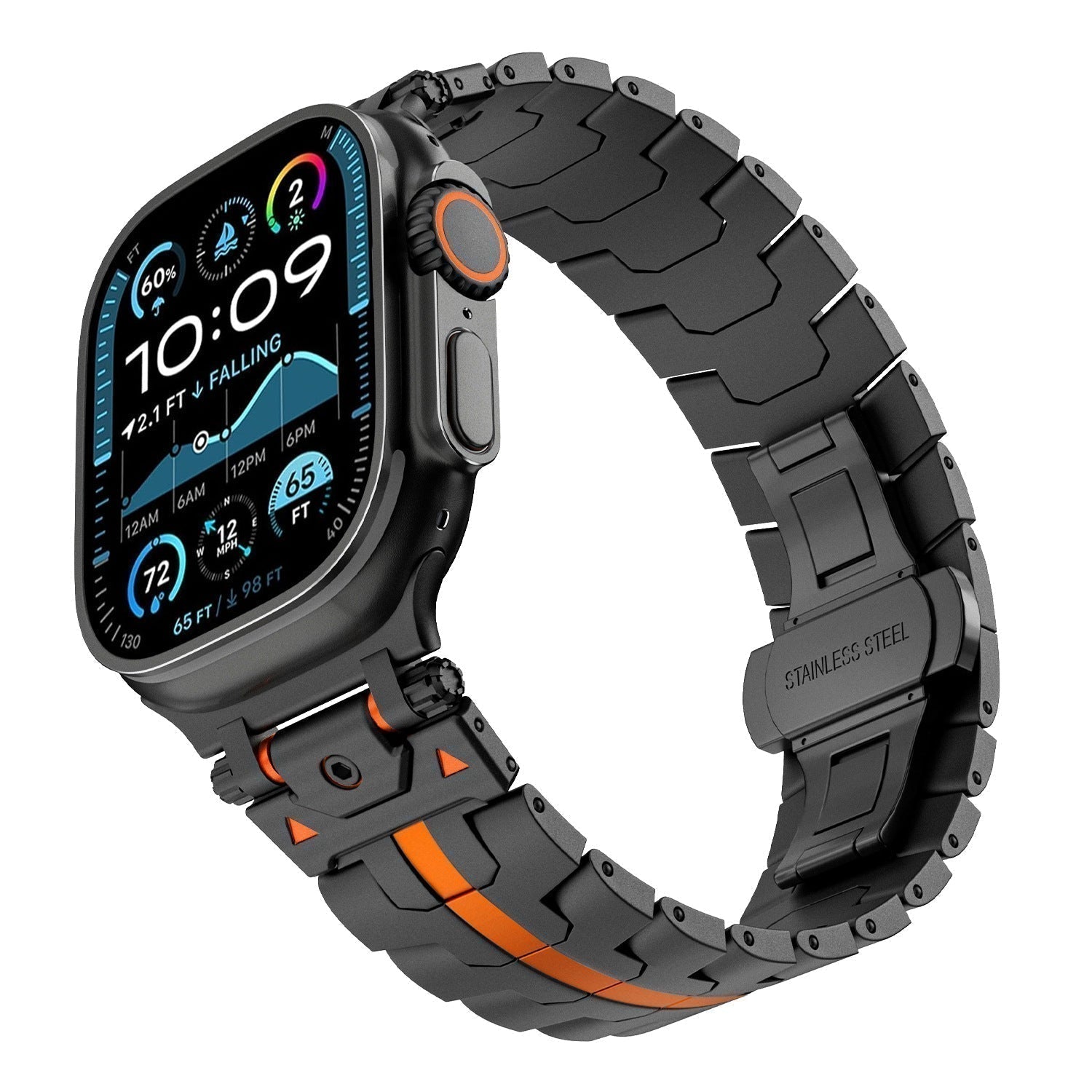 Cinturino a maglie in acciaio inox Aurora Forge per Apple Watch