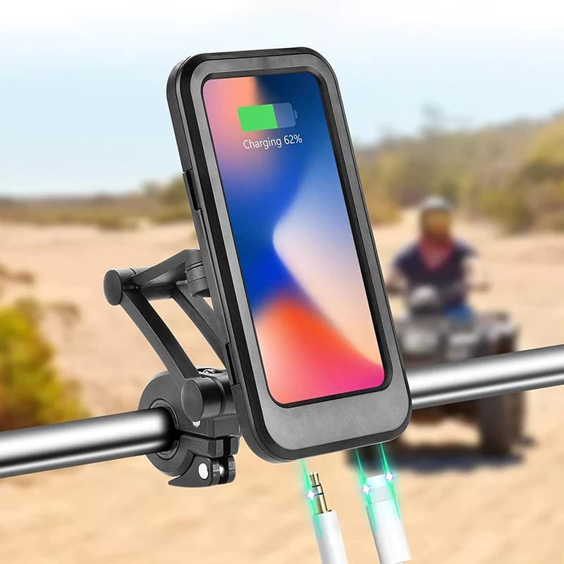 Waterproof 15W Power Bank For Bike Bar Phone Mount