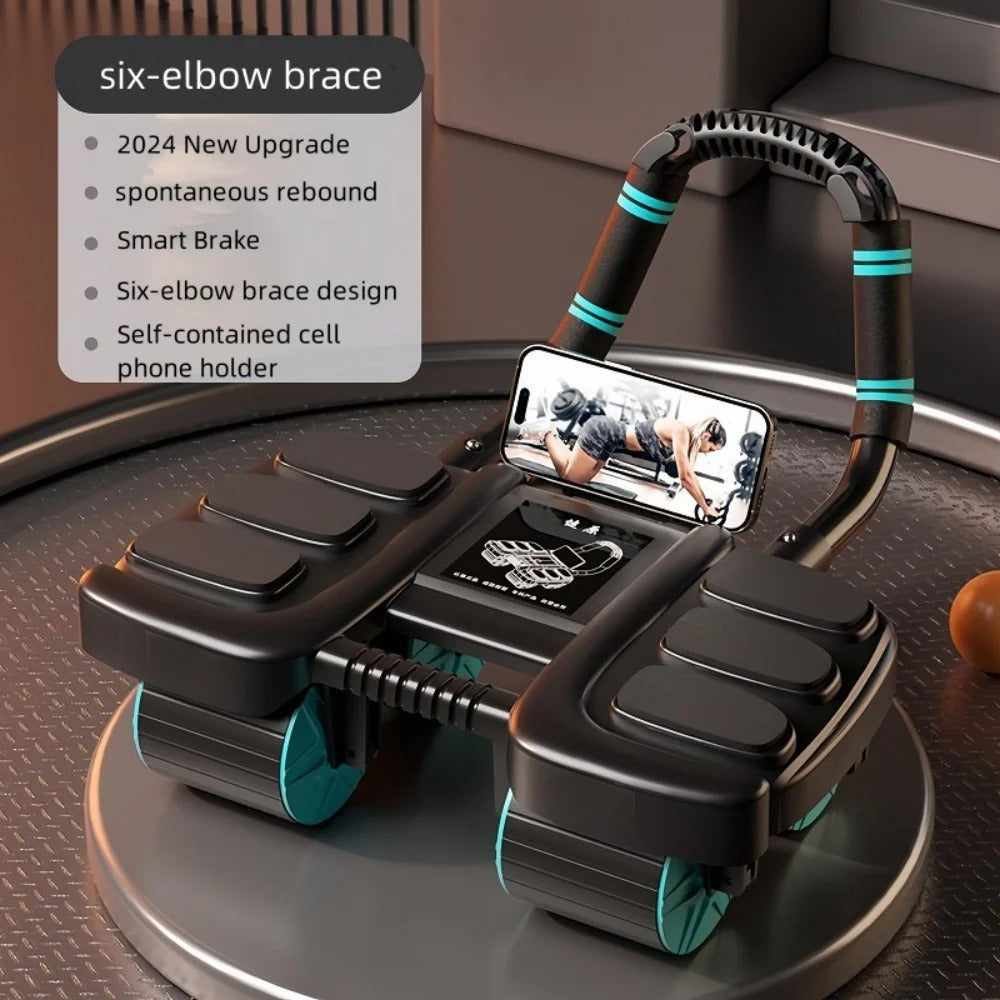VortexPro Ruota per Addominali per Allenamento del Core con Protezioni per i Gomiti e Rimbalzo Automatico