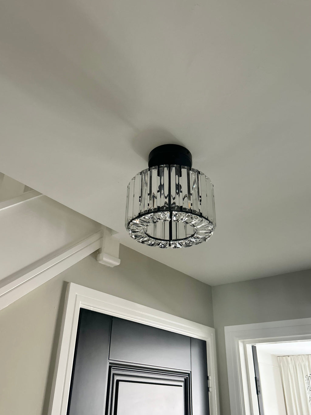 Lumină de tavan Lumina Cristal cu strălucire prismă în două niveluri
