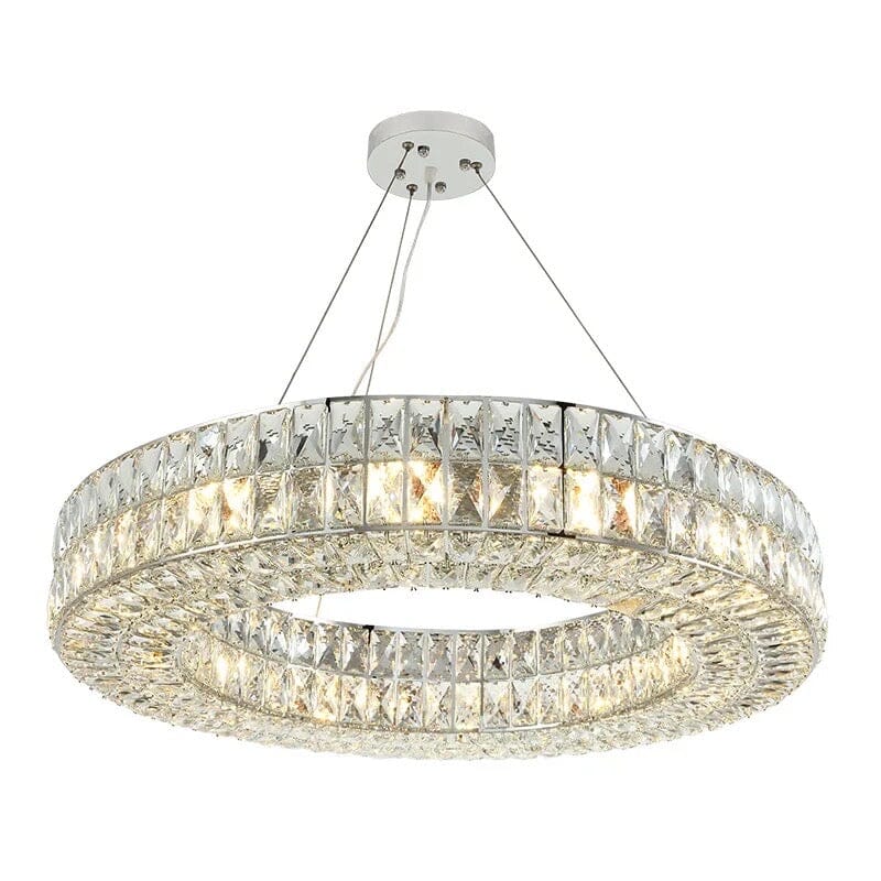 AstraLux Chrome Ring Chandelier Elegant Ceiling Light