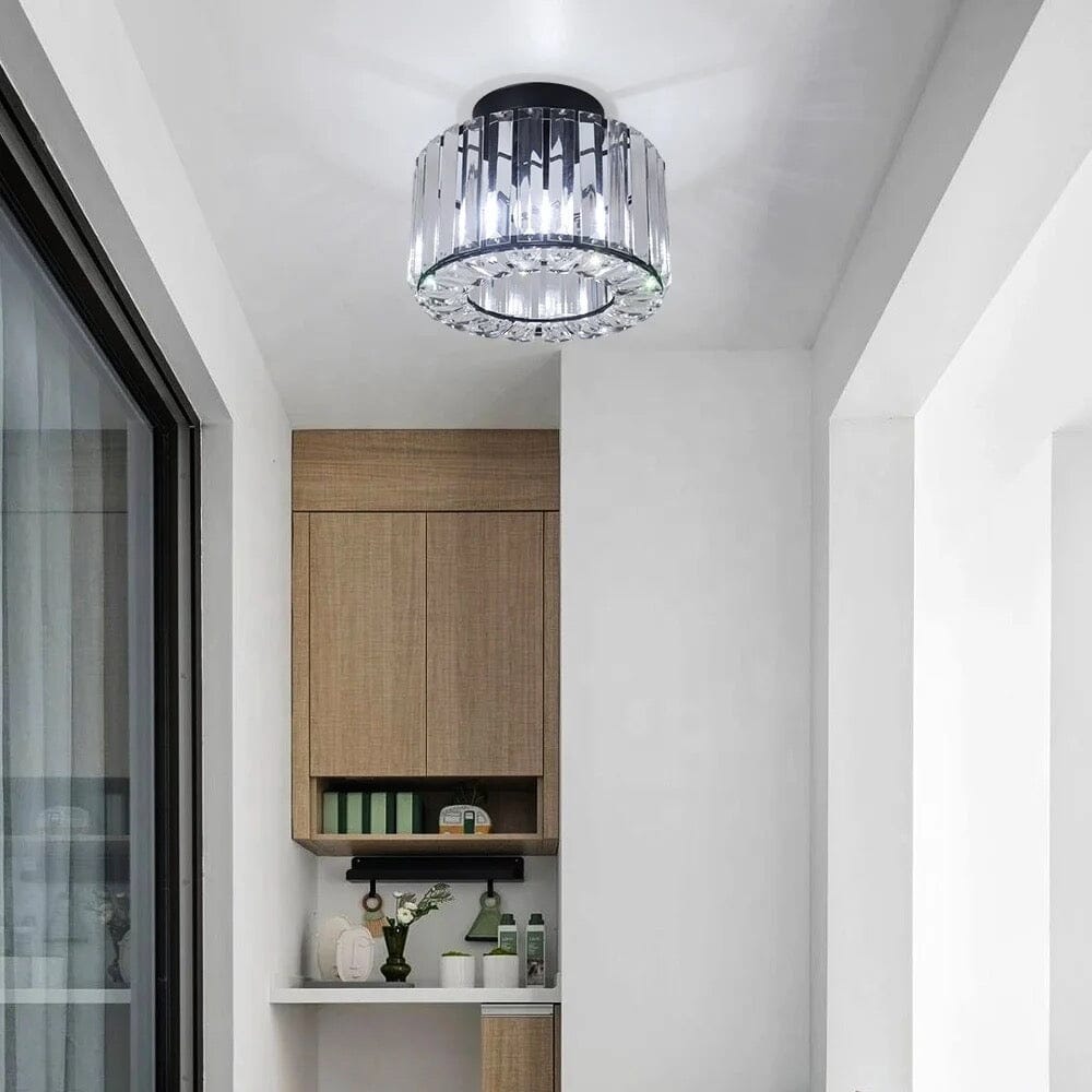 Lumină de tavan Lumina Cristal cu strălucire prismă în două niveluri