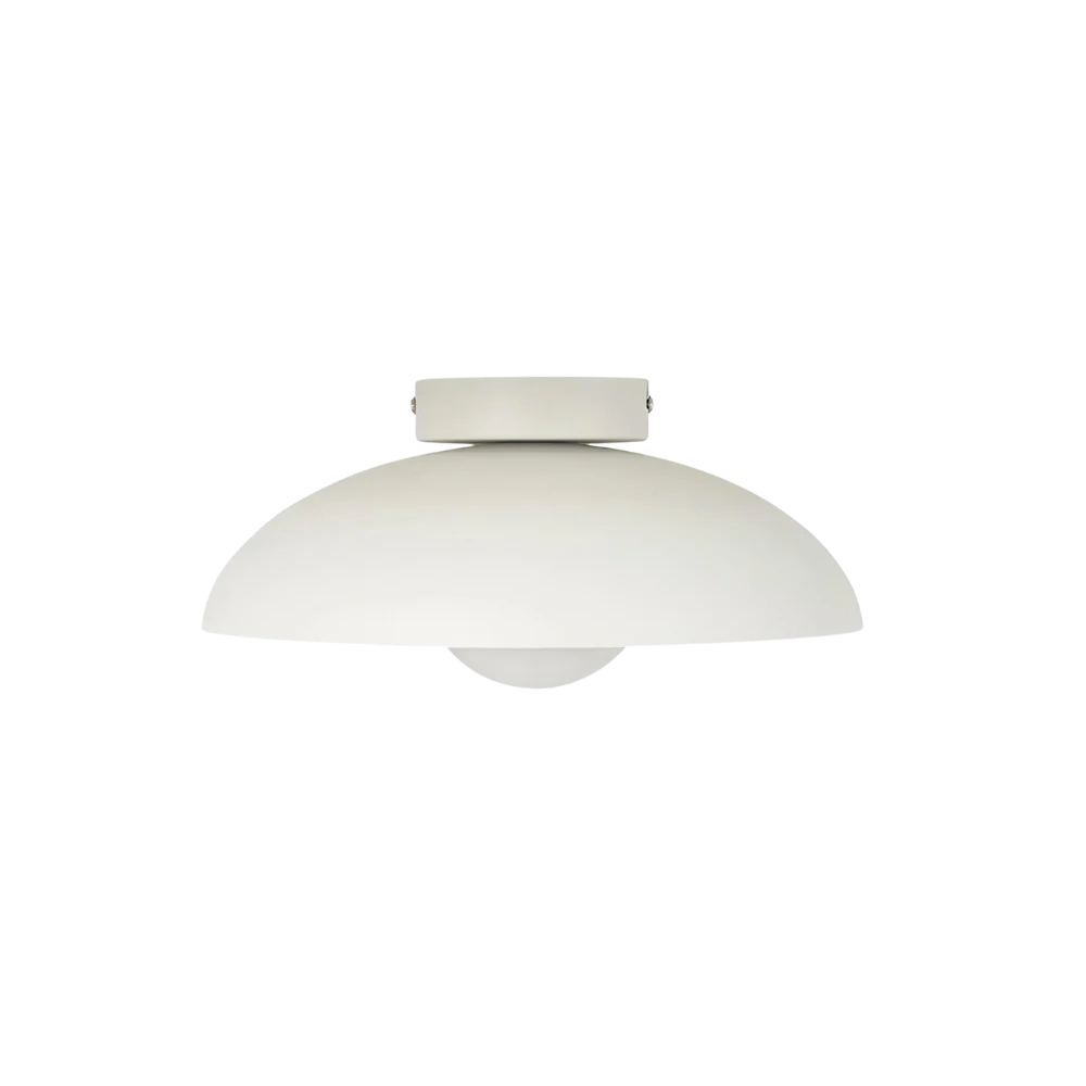 Lampada da soffitto moderna a LED in vetro con base dorata di LumaNova