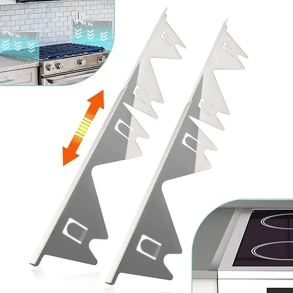 Telescoping Stainless Steel Gap Cover for Countertop and Stove Seams