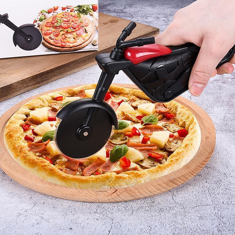 Kolečkový kráječ na pizzu s dvojitými nerezovými koly