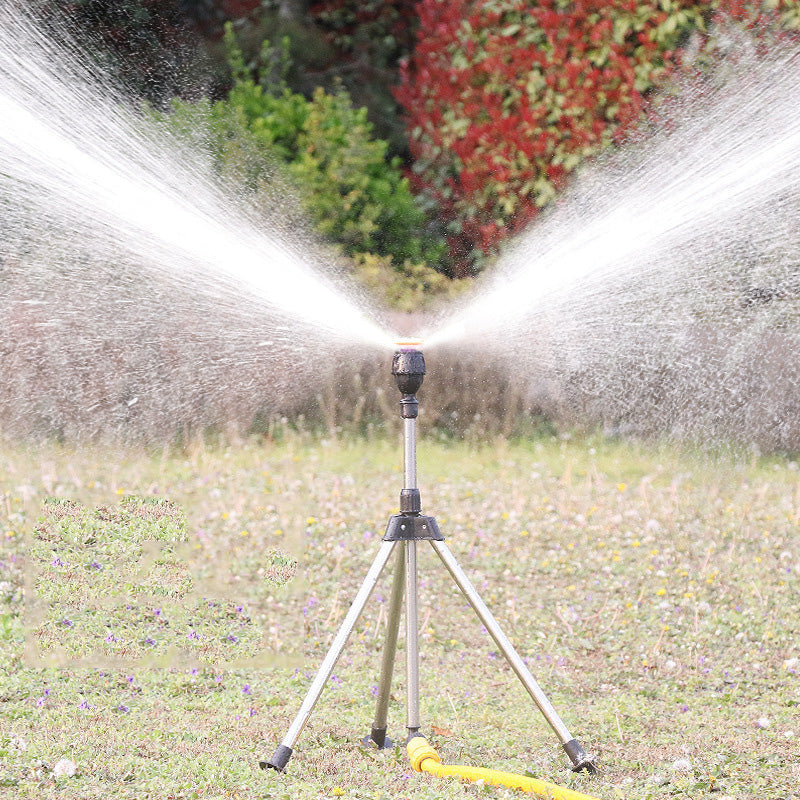 Aspersor de agua giratorio con trípode para cobertura de jardín y patio, fácil de colocar