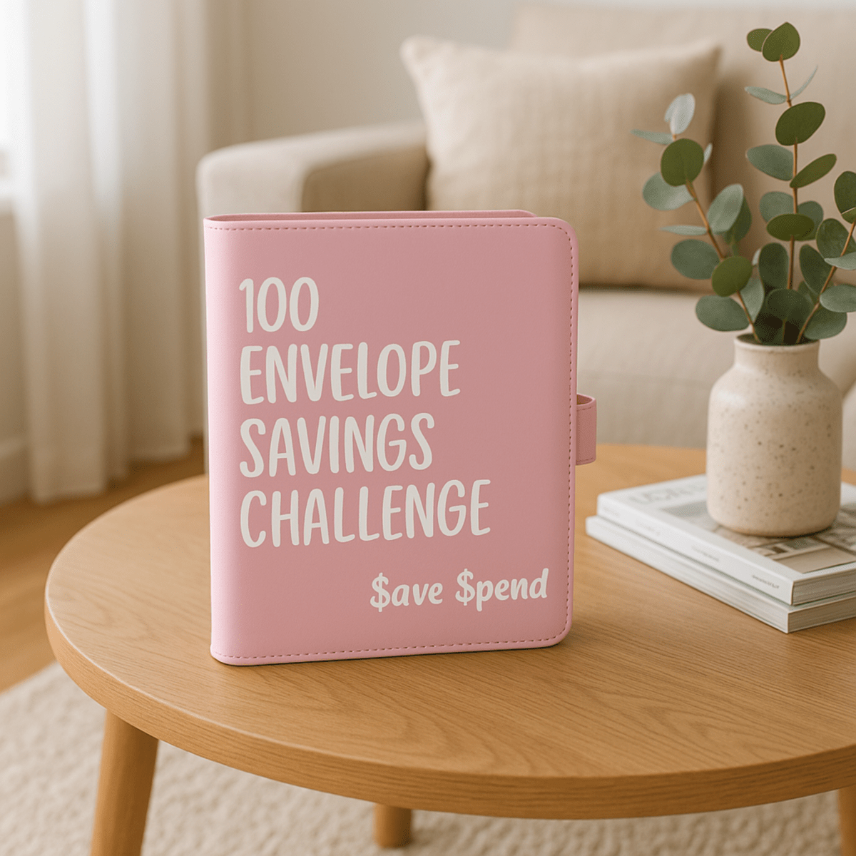 BrightNest 100 Výzva obálek Budget Binder pro rodiny Odolný organizér A5