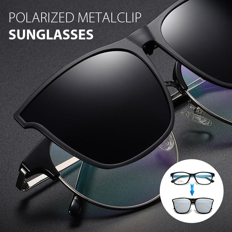 New polarized clip-on folding sunglasses