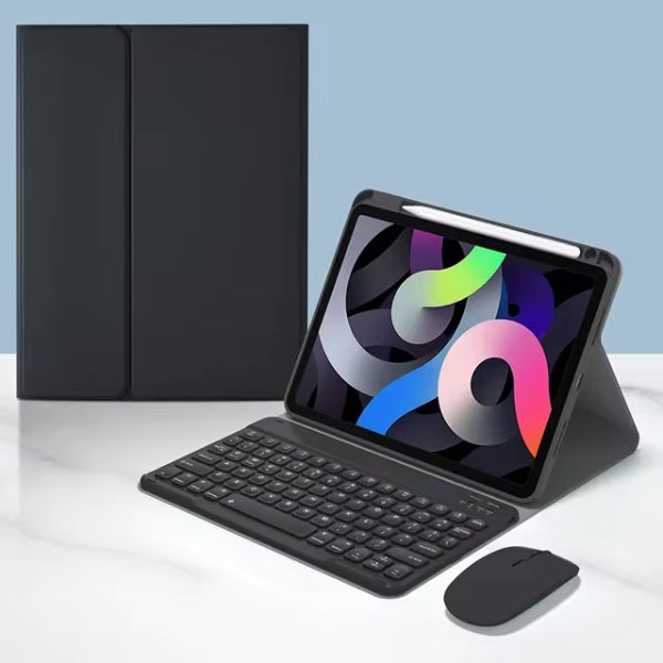 Funda para iPad con teclado inalámbrico giratorio para uso diario de la tablet