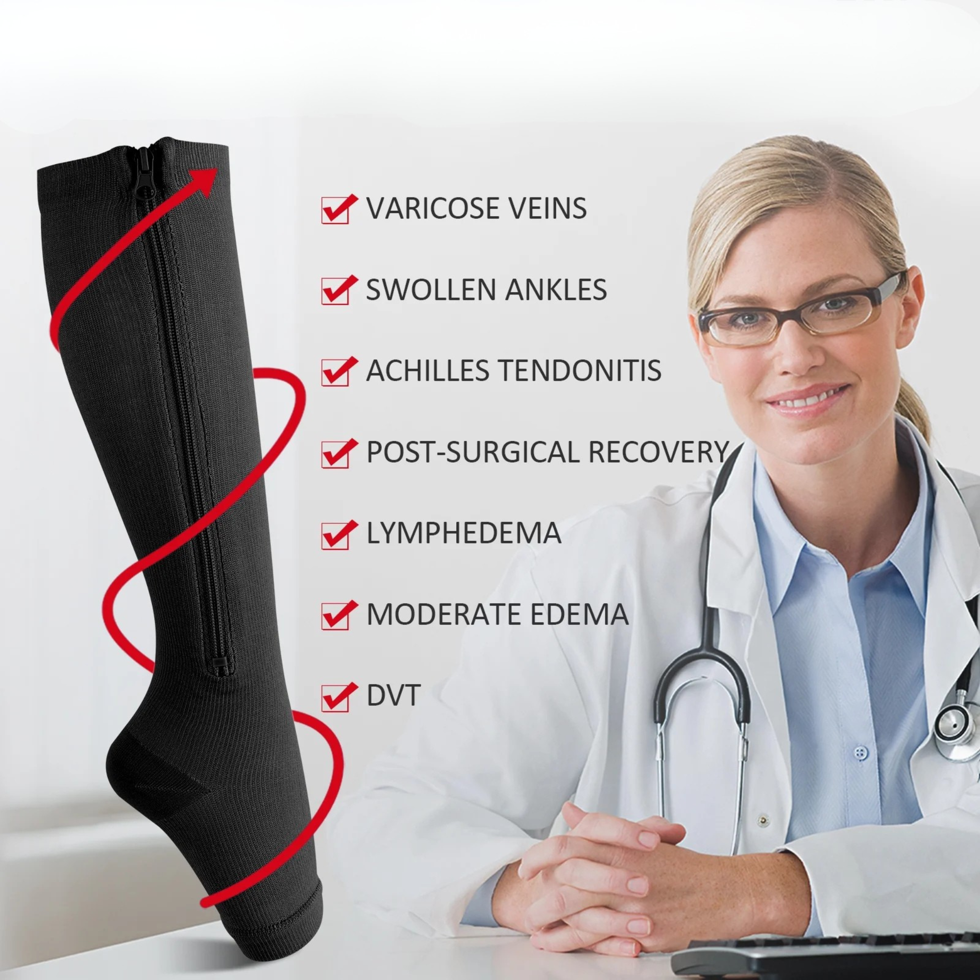 ZenStride Support Socks For Instant Comfort From Swelling And Leg Fatigue