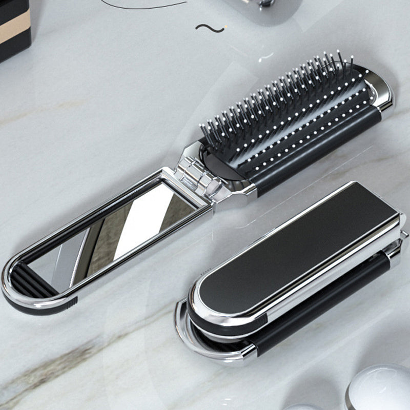 Spazzola per Capelli da Viaggio MirrorFlex con Specchio Pieghevole, Compatta per Styling in Movimento