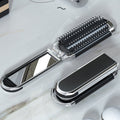 Spazzola per Capelli da Viaggio MirrorFlex con Specchio Pieghevole, Compatta per Styling in Movimento