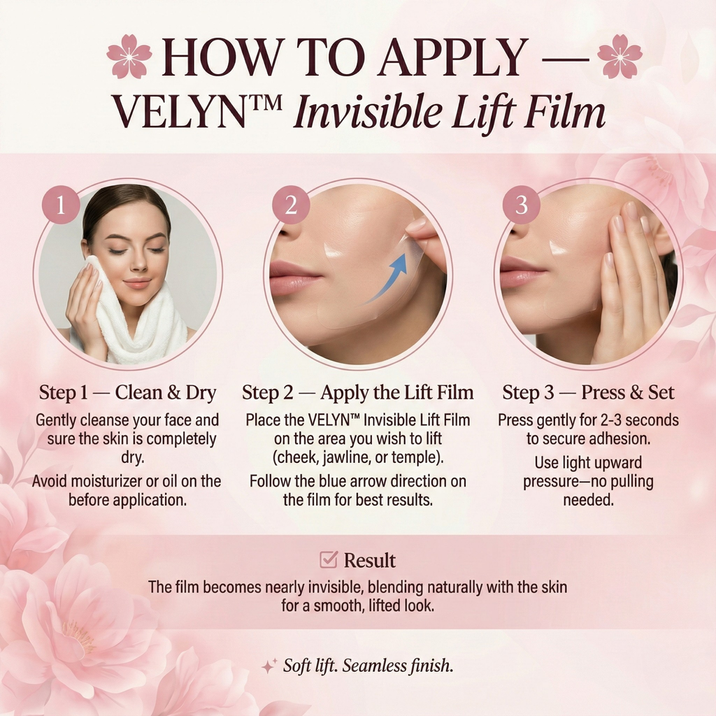 Film de Lifting Transparent NovaLift Velyn Tape pour Yeux, Sourcils, Joues, Mâchoire