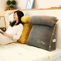 Angled Lumbar Support Cushion With Neck Roll For Reading Or Working Where You Sit Or Lie