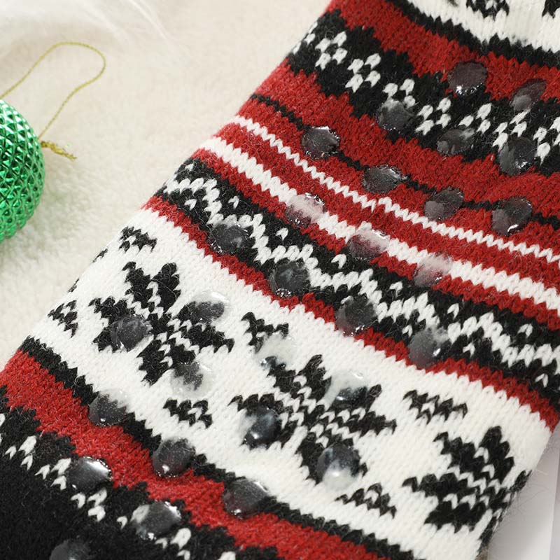 Ultra silné domácí ponožky s kašmírovými papučemi Snowflake
