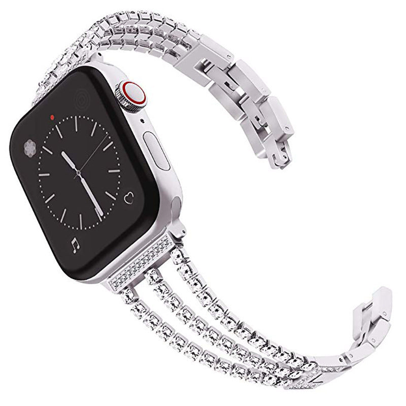 LumaLink diamantarmbånd for smartklokke i rustfritt stål