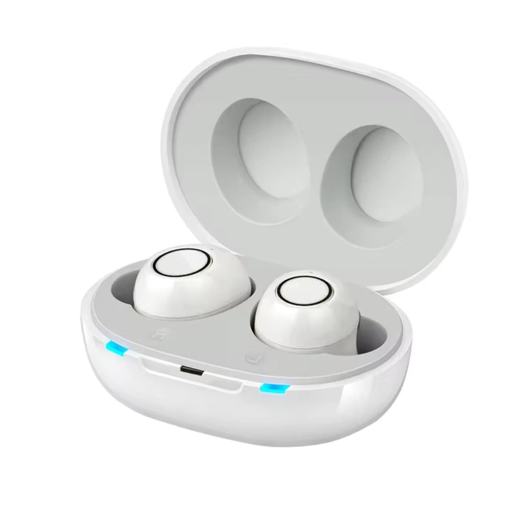 Uppladdningsbara hörlurar för örat med appstyrning och Bluetooth
