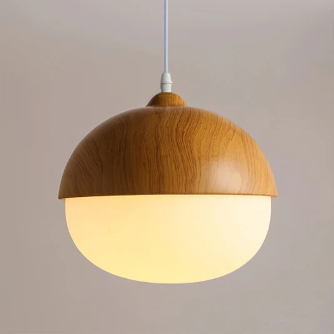 Nebula Walnut -taide-riippuvalaisin ruokapöydälle Orion Studion suunnittelemana