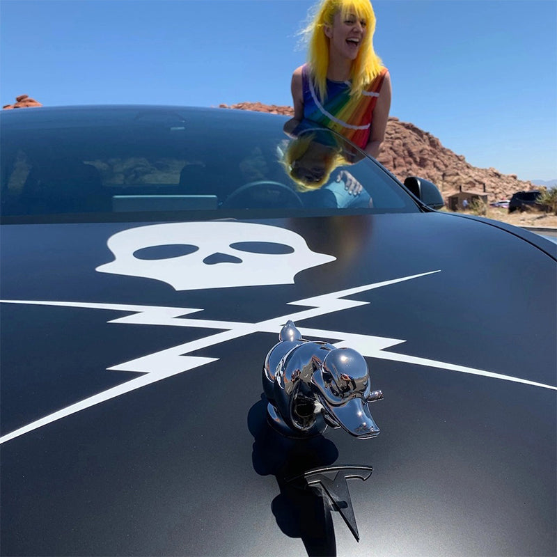 Aggressive Rubber Duck Car Emblem Hood Ornament Influenced By Convoy But Death Proof Theme