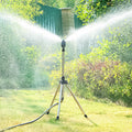 Aspersor de agua giratorio con trípode para cobertura de jardín y patio, fácil de colocar