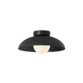 Lampada da soffitto moderna a LED in vetro con base dorata di LumaNova