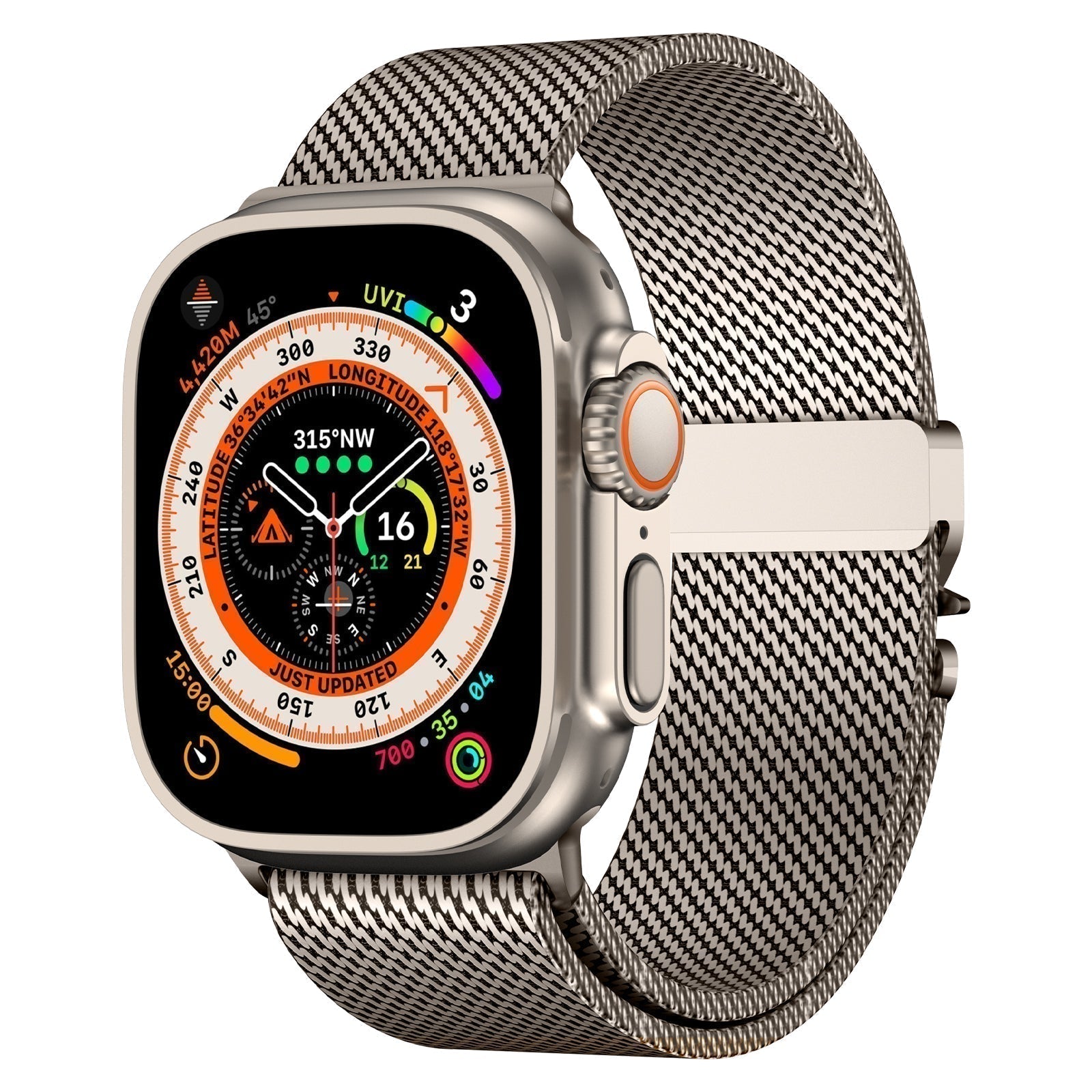 Cinturino a Maglia AeroMesh in Acciaio Inossidabile per Apple Watch