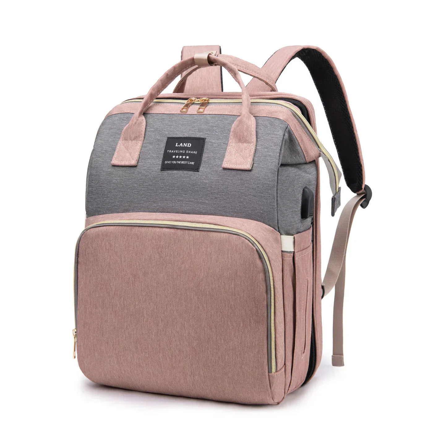 Diaper Bag With Built-In Portable Sleep Surface For Busy Parents On The Move