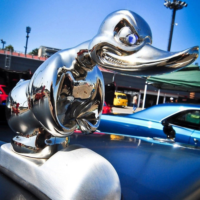 Aggressive Rubber Duck Car Emblem Hood Ornament Influenced By Convoy But Death Proof Theme