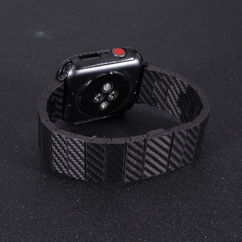 Curea din fibră de carbon AeroWeave cu acoperire din aramid pentru Apple Watch