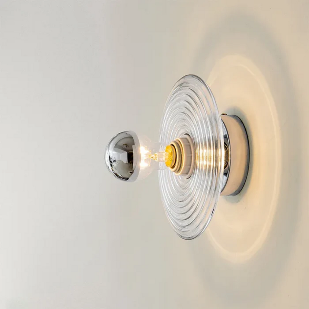 NovaGlow Vintage Glass Wall Lamp With Warm Ambient Lighting