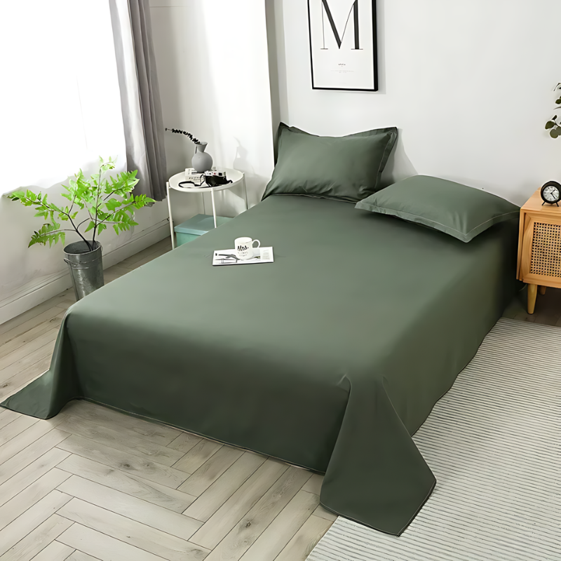 SereneLoom Flat Sheet In Organic Cotton With Soft And Breathable Comfort