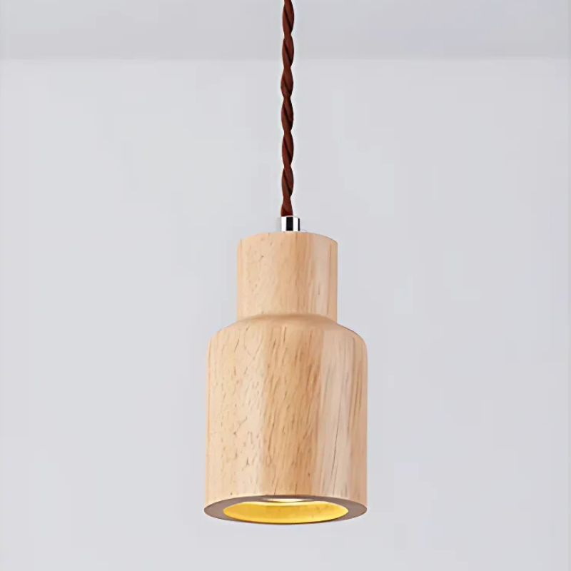 Iverin Nordische Holzpendelleuchte mit warmem LED-Licht für das Essen