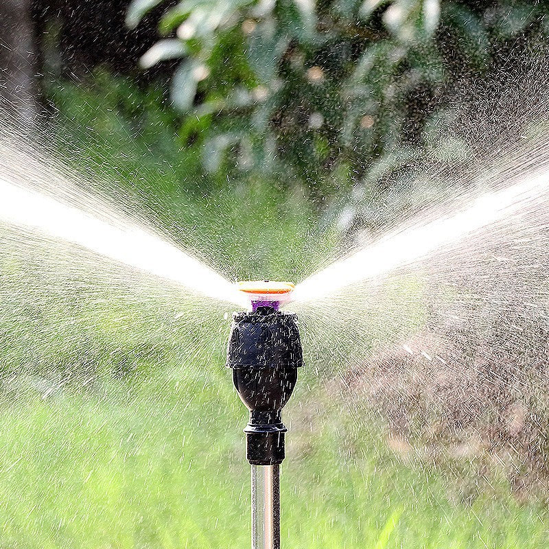 Aspersor de agua giratorio con trípode para cobertura de jardín y patio, fácil de colocar