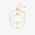 Duo Heart Bracelets By Luna With Matching Pendants For Daily Wear