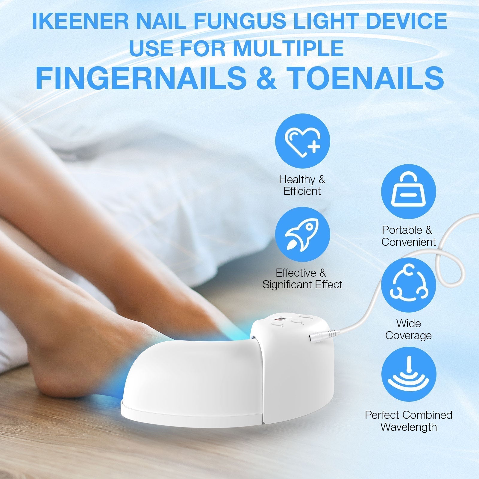 Toenail Light Therapy Device For At Home Nail Care